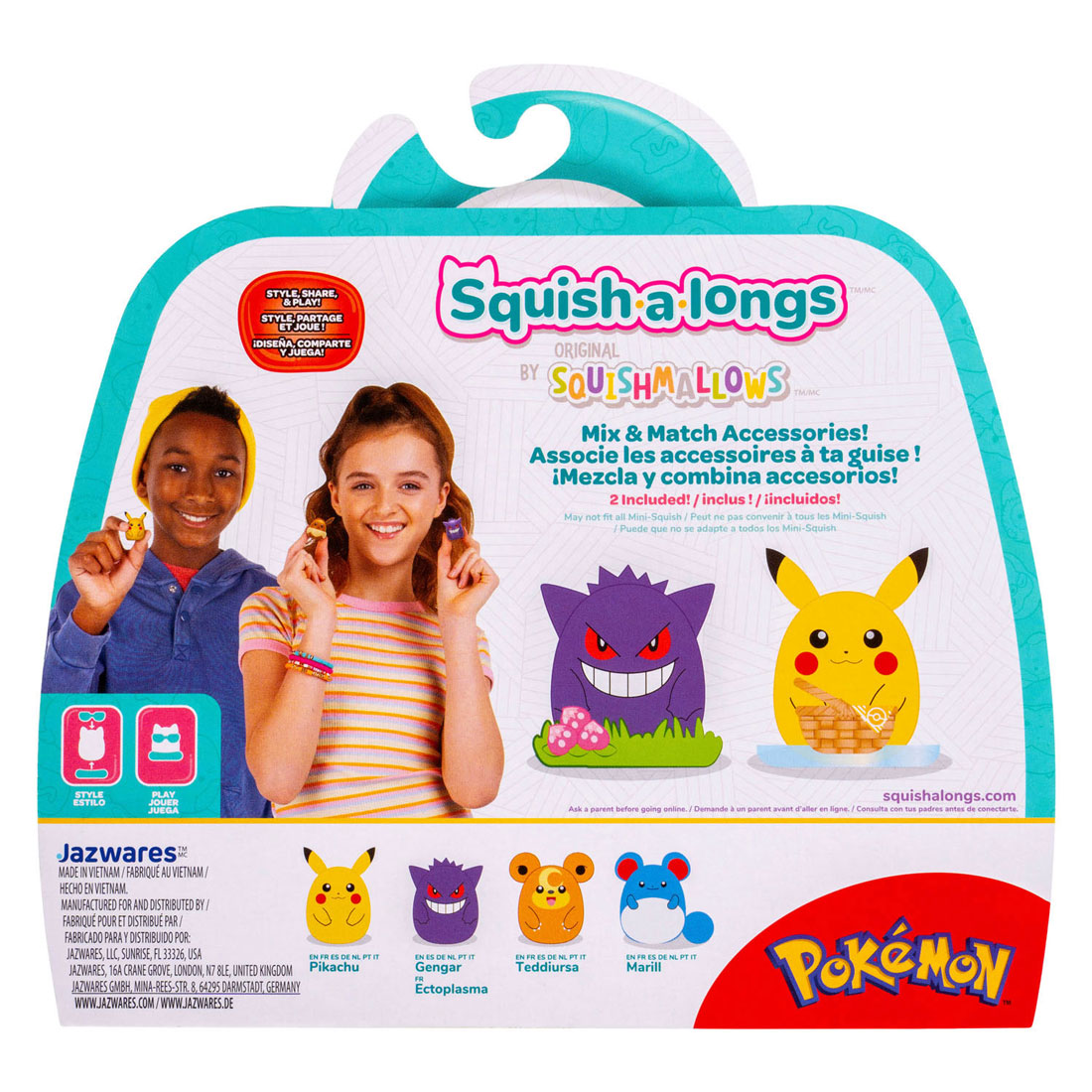 Squishmallows Squish-a-longs Pokemon - 4dlg.