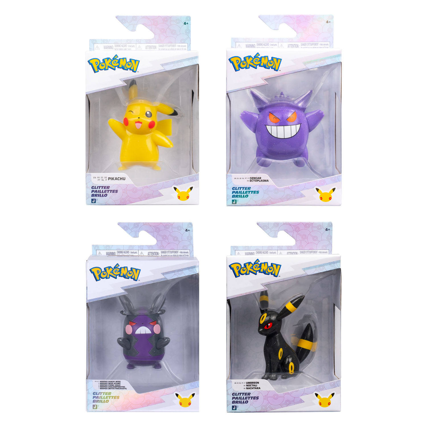 Pokemon Glitter Battle Figuren 7cm 30e Verjaardag