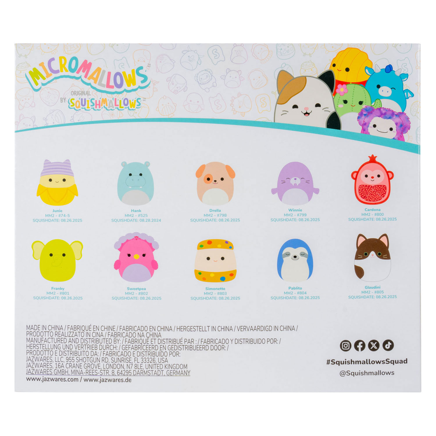 Squishmallows Knuffel Pluche Micromallows Herfst - 10dlg.