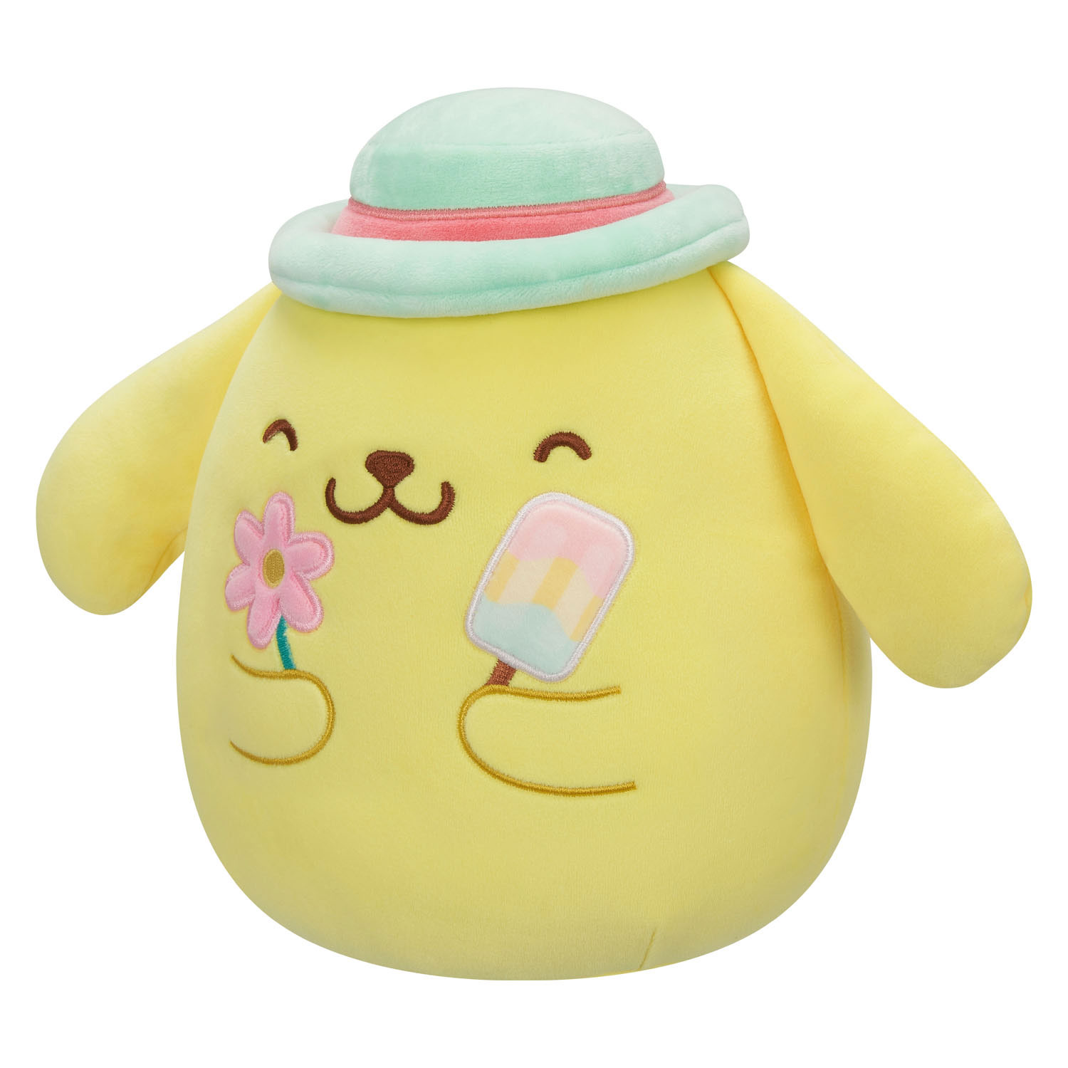 Peluche Squishmallows Hello Kitty et ses amis Pompompurin 20 cm