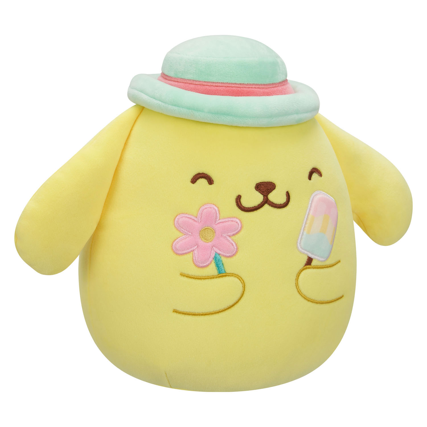 Peluche Squishmallows Hello Kitty et ses amis Pompompurin 20 cm