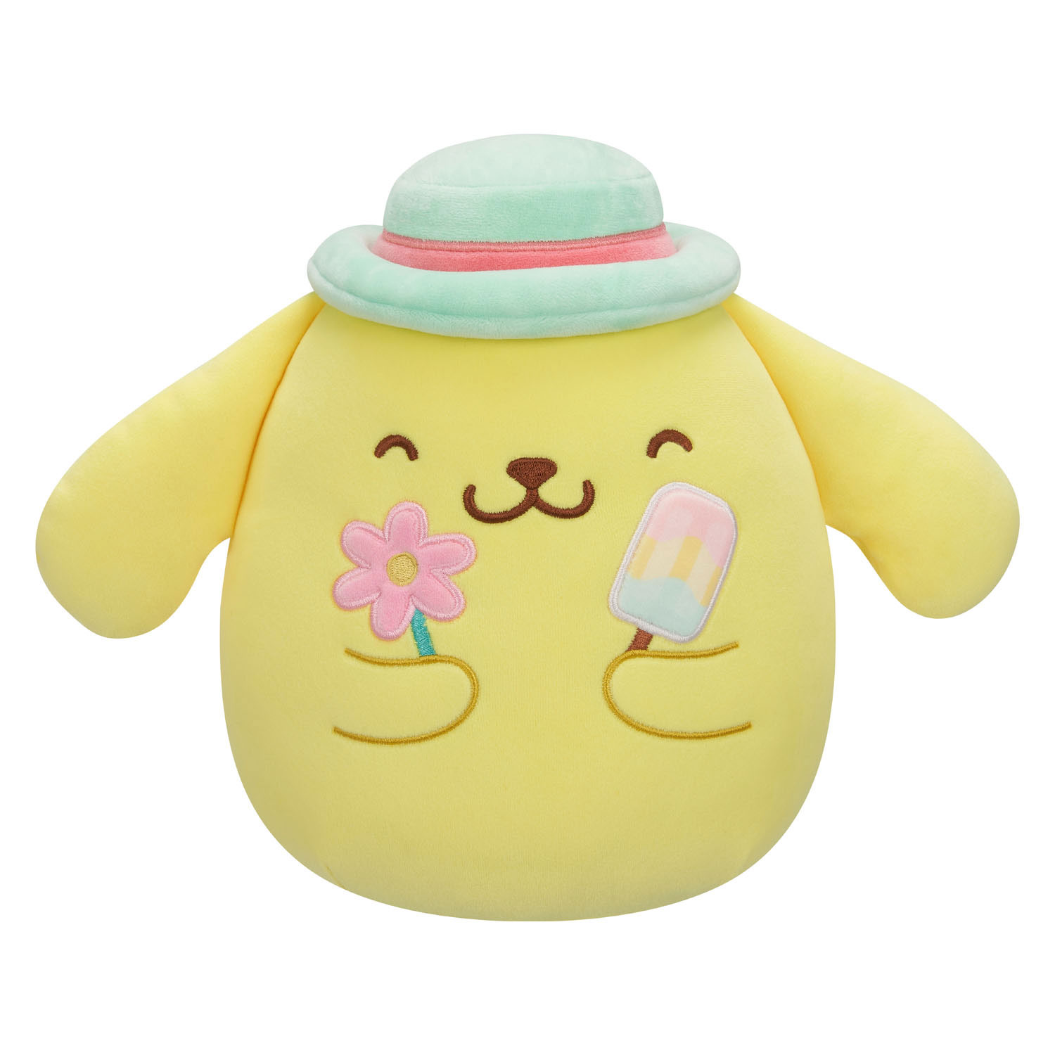 Peluche Squishmallows Hello Kitty et ses amis Pompompurin 20 cm