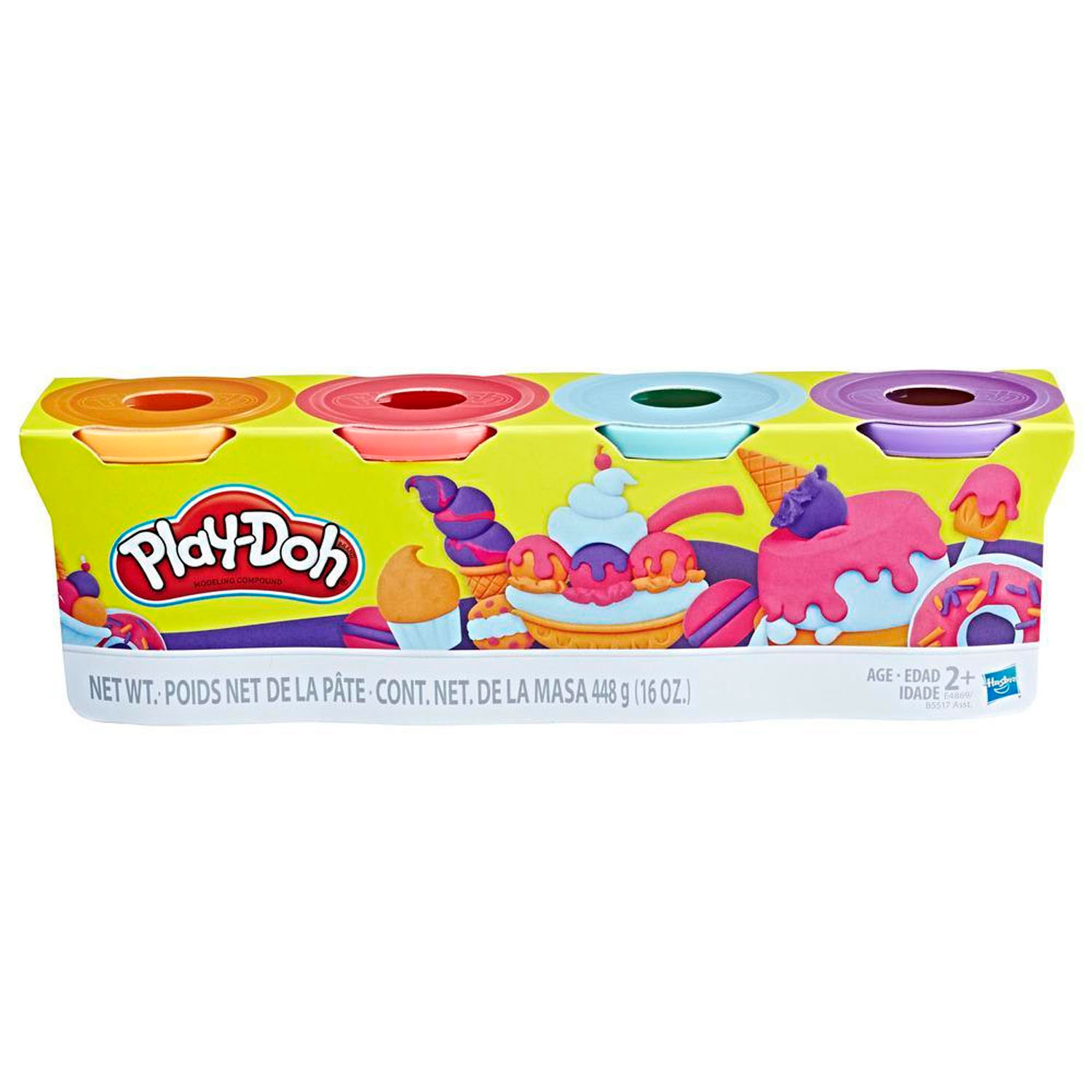 Play-Doh Kleuren Potjes Zoete Kleuren, 4st.