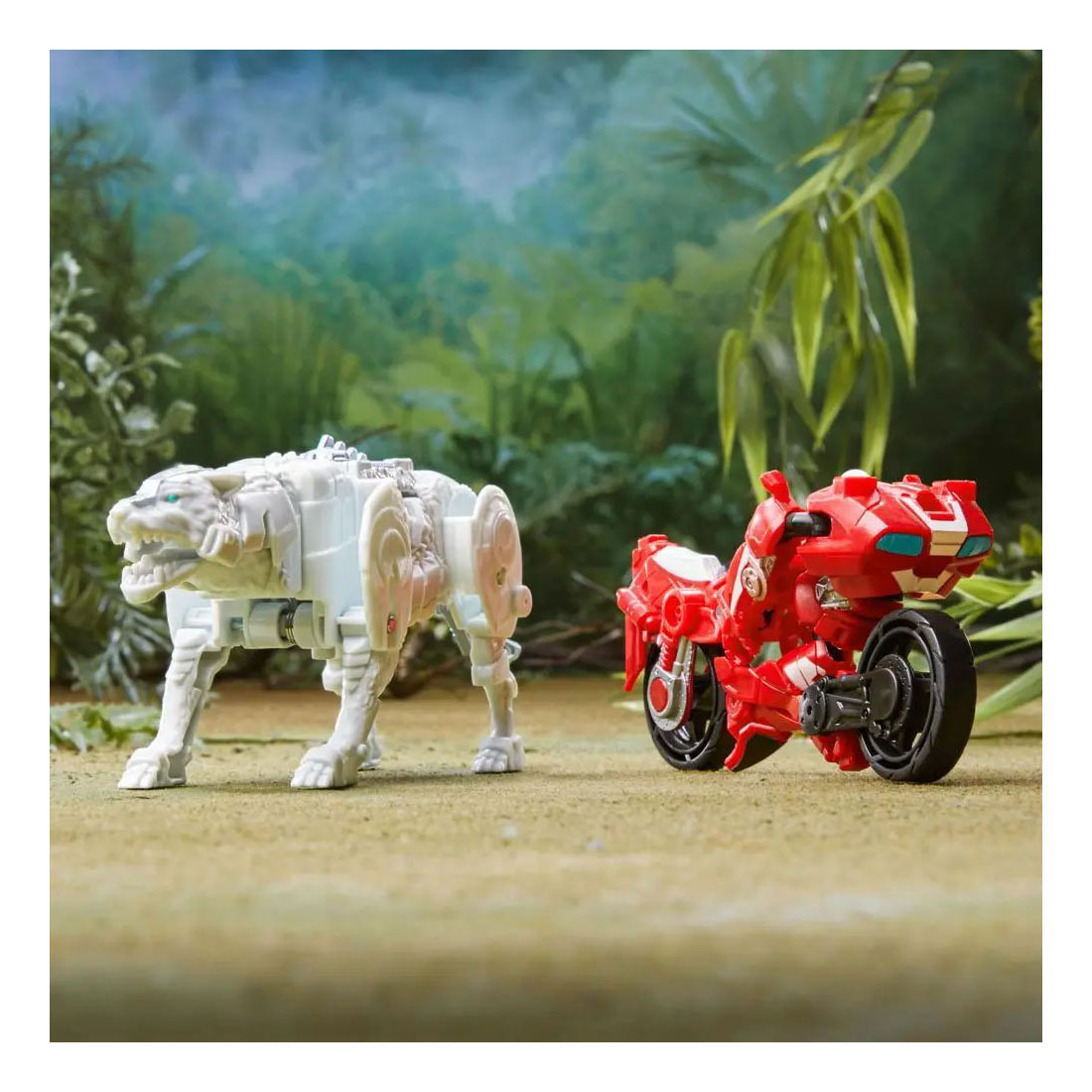 Transformers Rise of the Beasts Beast Combiner Figurines d'action – Arcee et Silverfang