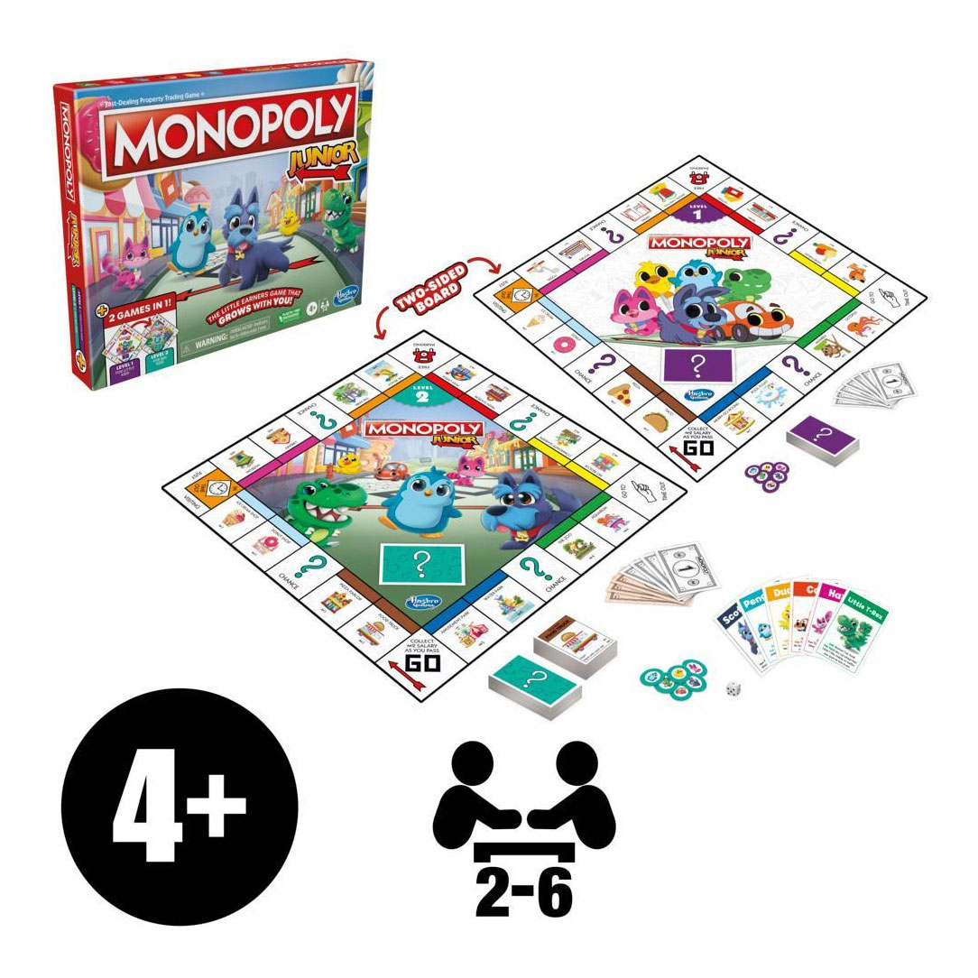 Jeu de société de simulation économique Monopoly Junior 2 en 1