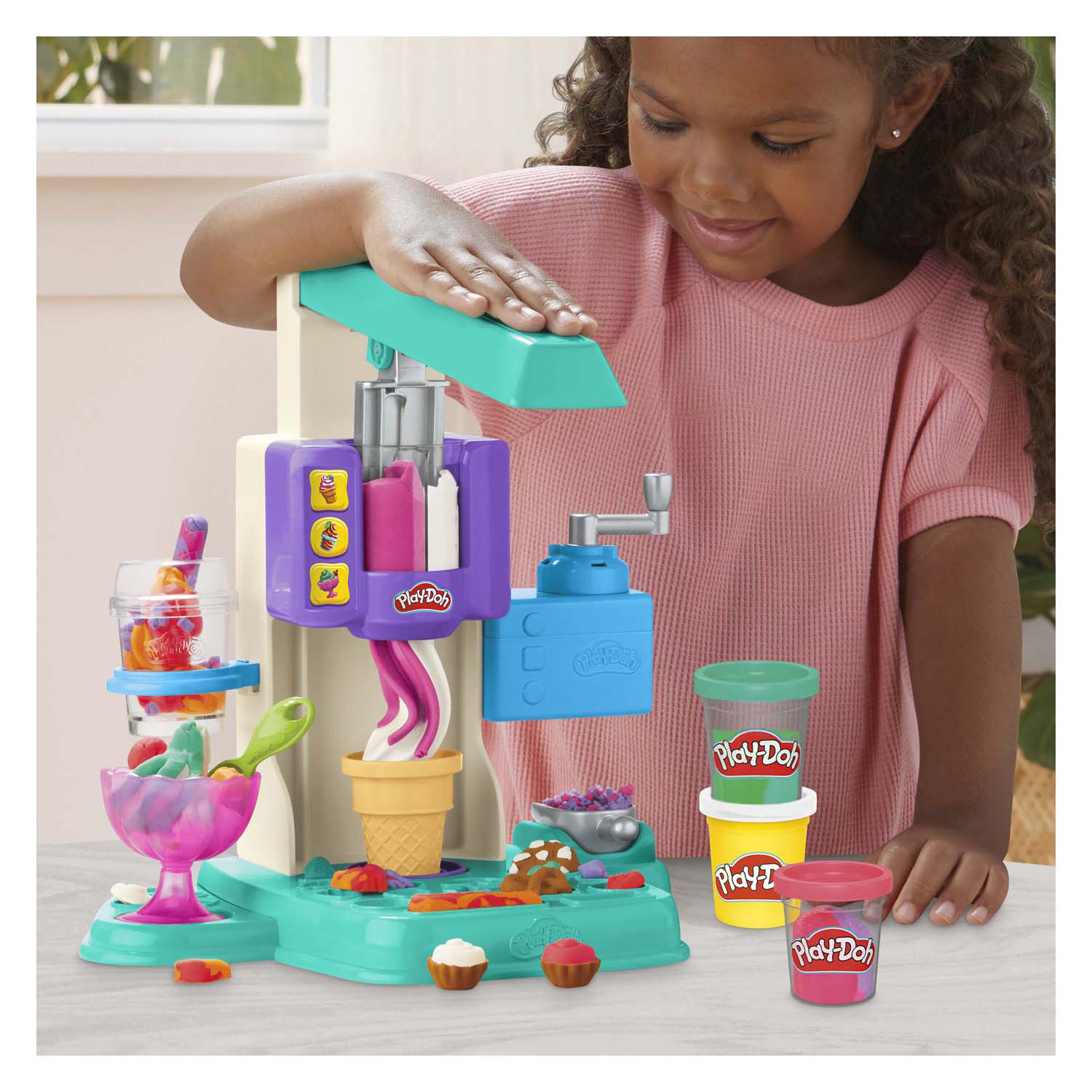 Play-Doh Regenboog Softijs Speelset - 5 Kleipotjes