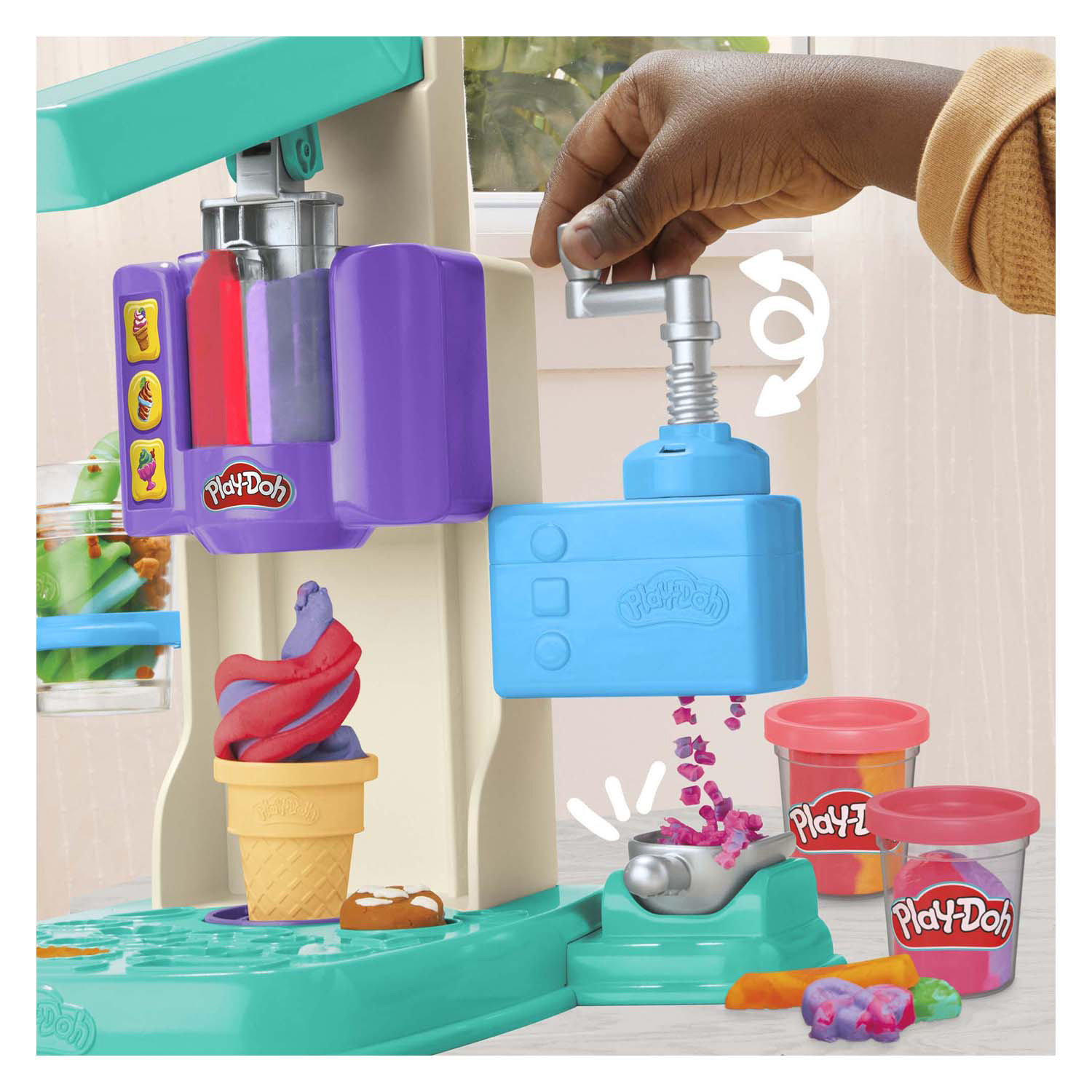 Play-Doh Regenboog Softijs Speelset - 5 Kleipotjes