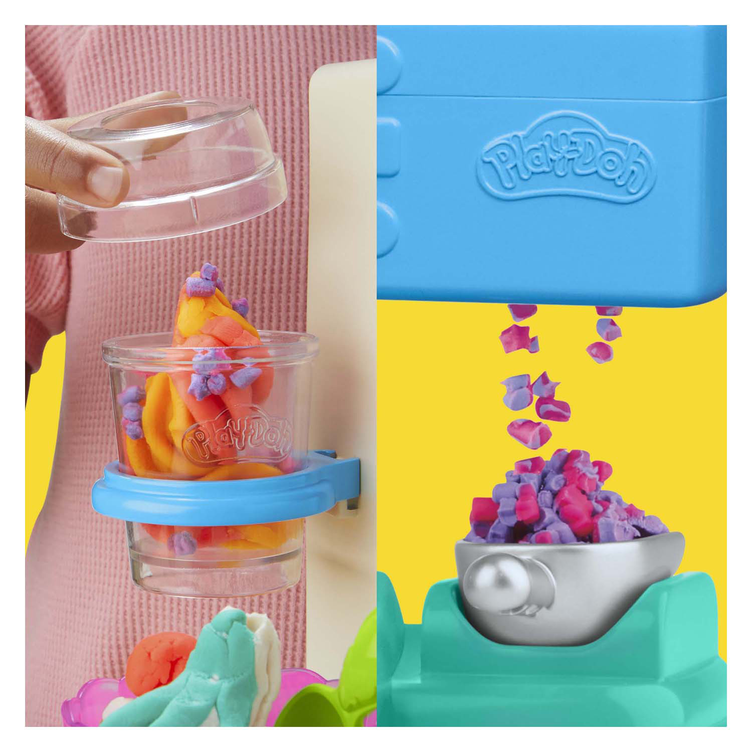 Play-Doh Regenboog Softijs Speelset - 5 Kleipotjes