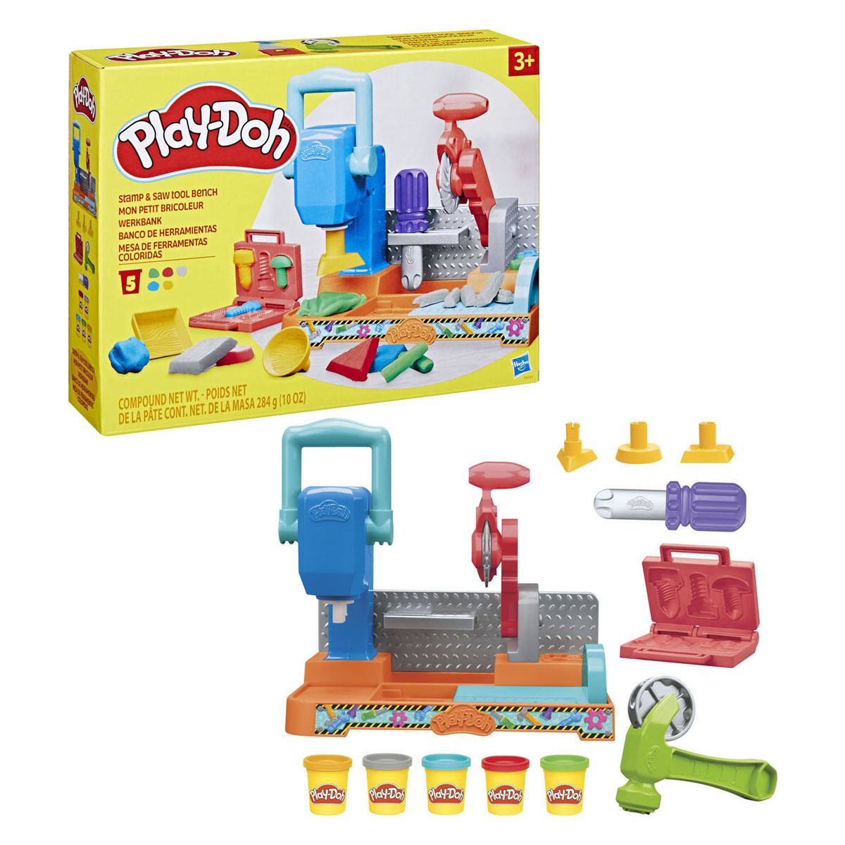 Play-Doh Stempel en Zaagtafel - 5 Kleipotjes