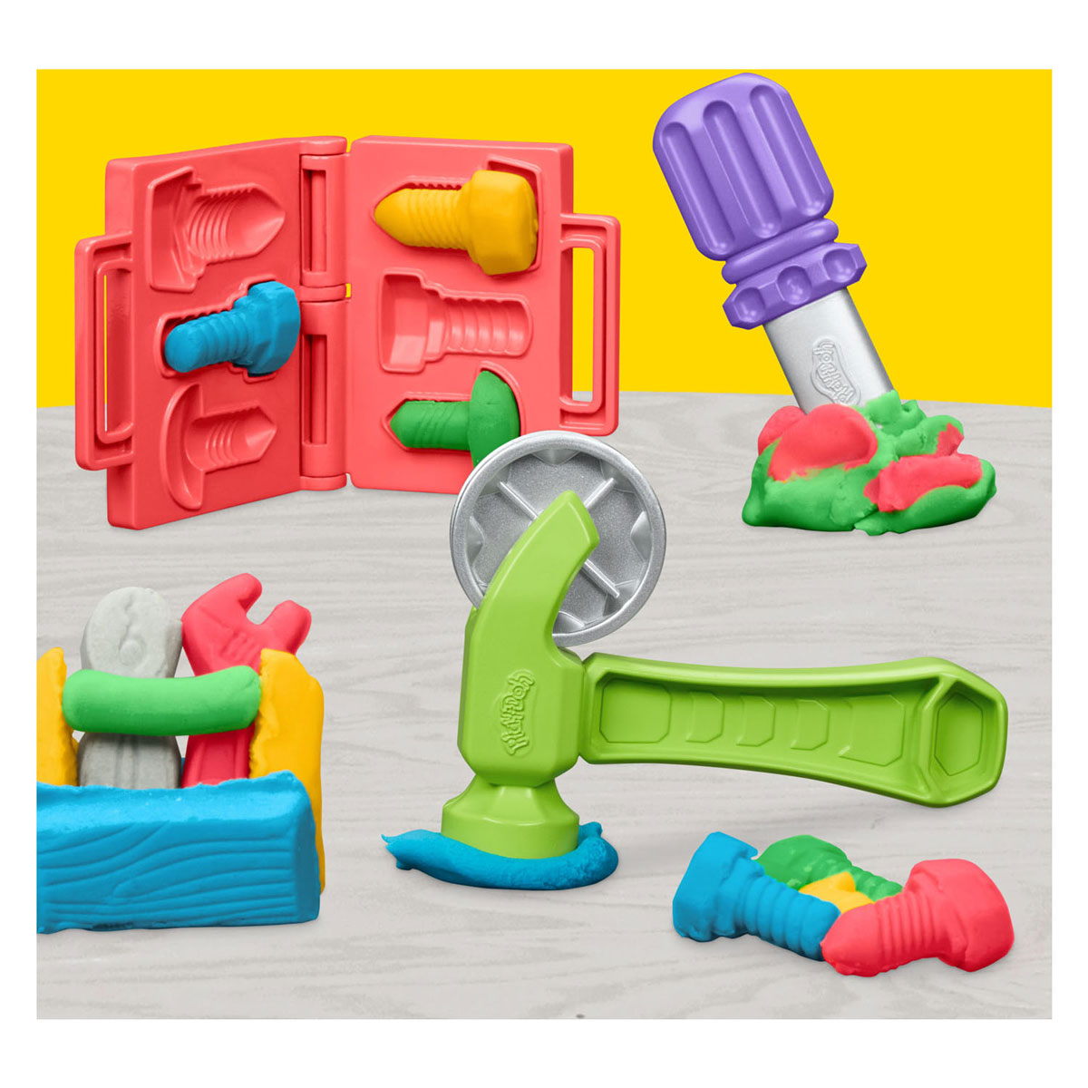 Play-Doh Stempel en Zaagtafel - 5 Kleipotjes