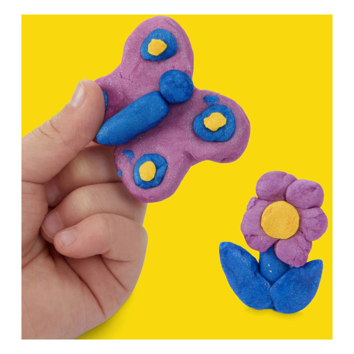 Pâte à modeler Play-Doh métallisée brillante - 4 pots en argile