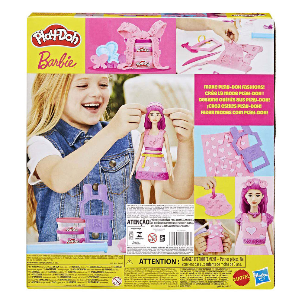 Play-Doh Barbie Hartjes en Haar - 2 Kleipotjes
