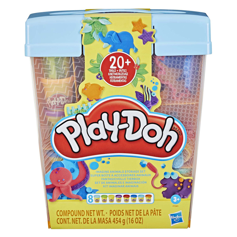 Play-Doh Aufbewahrungsset für Fantasietiere – 8 Tontöpfe
