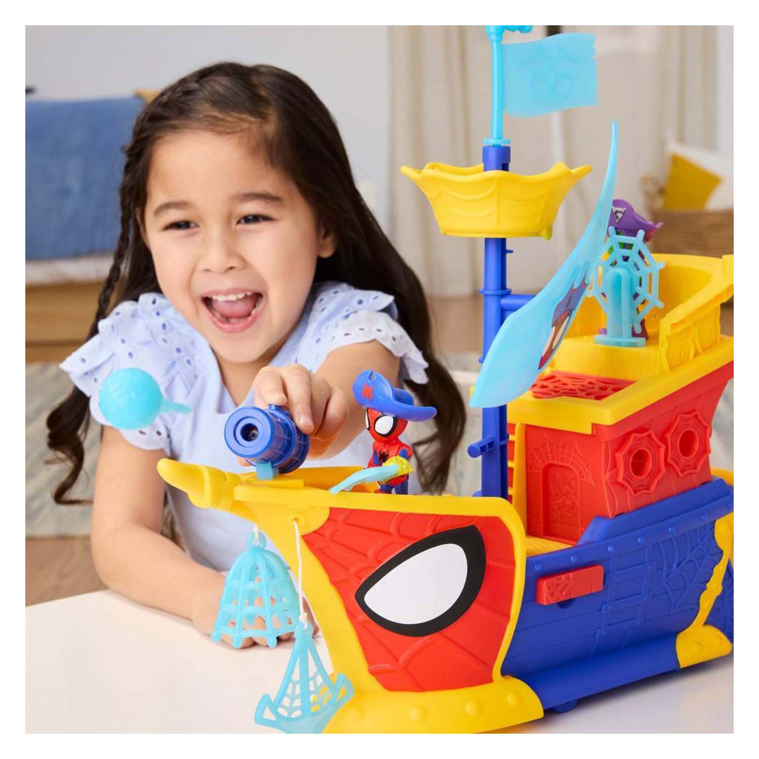 Spidey Water-Webs Ahoy Pirantenschip met Bubbels - Incl. Bellenblaas