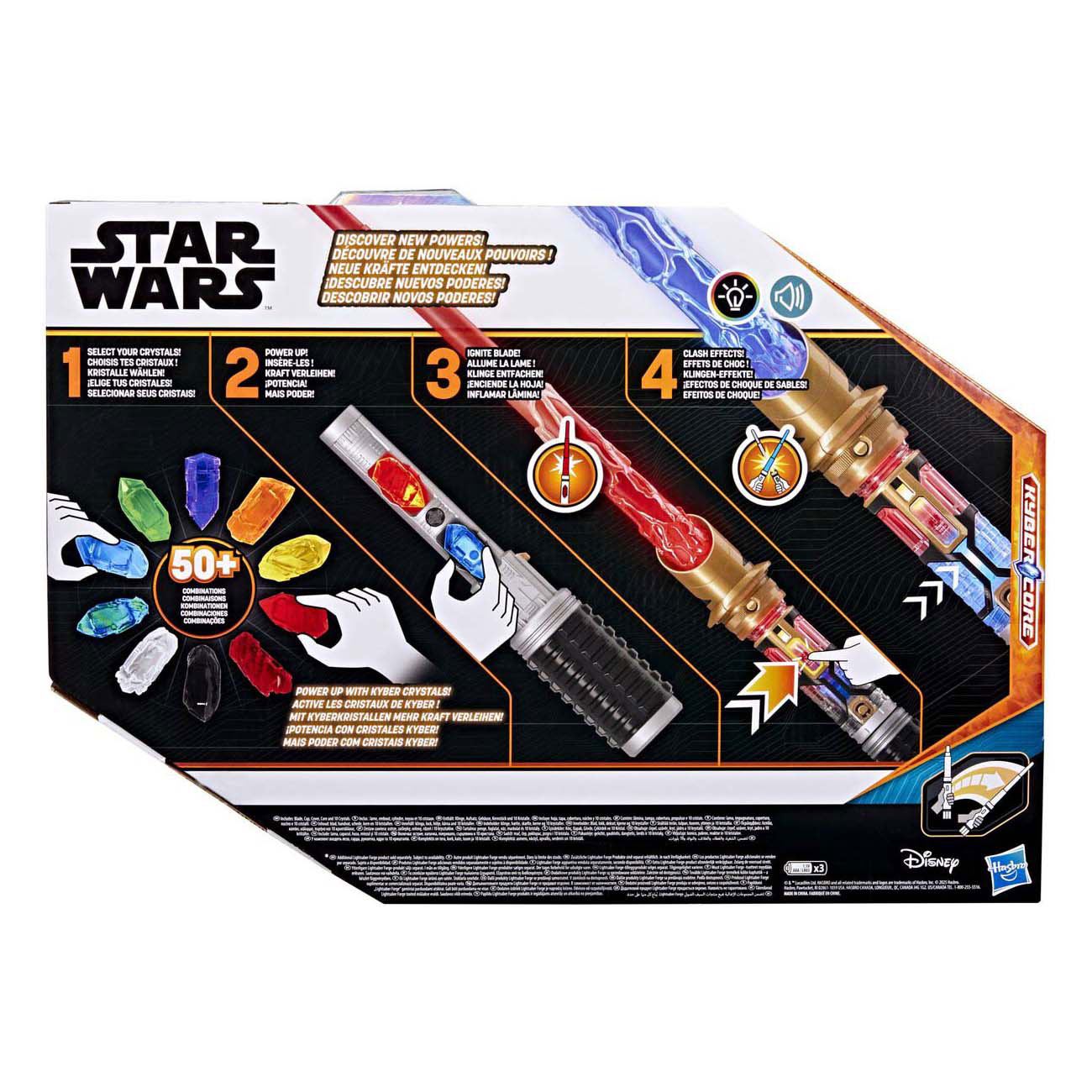 Star Wars Power Crystal Lightsaber - 7 Kleuren