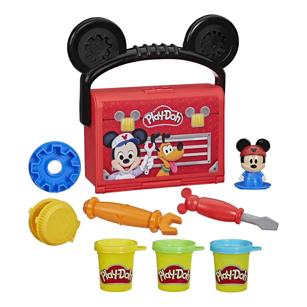 Coffret Play-Doh Disney Junior Garage On The Go - 3 pots en argile