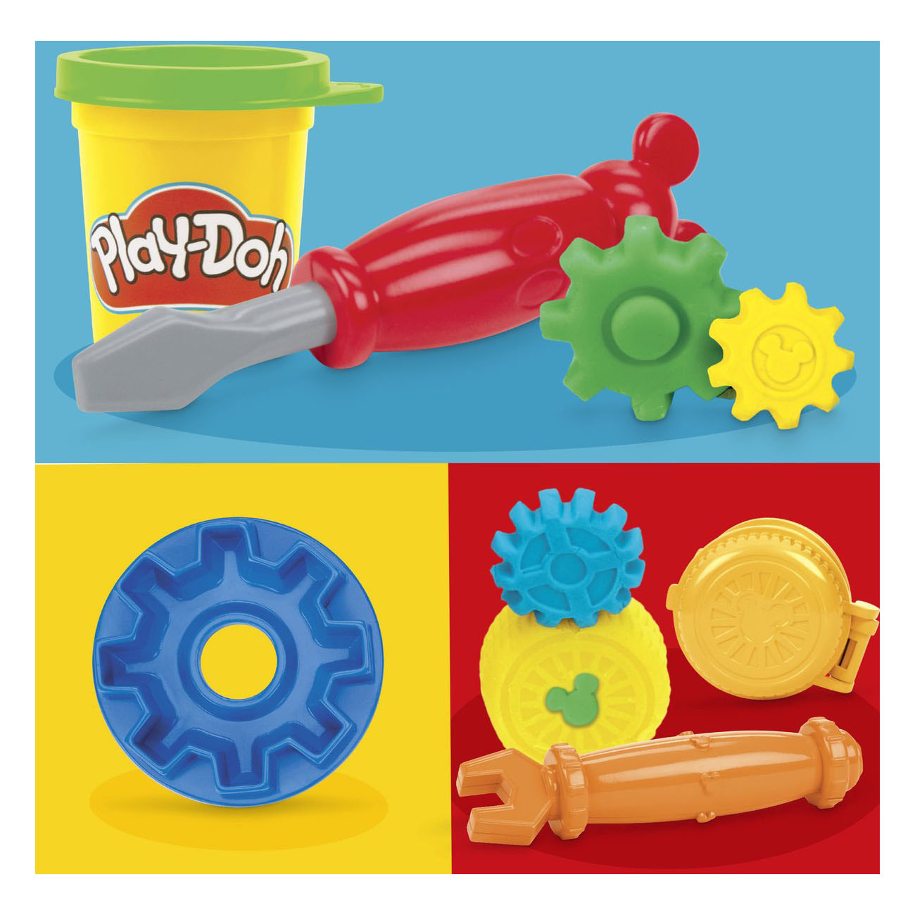 Coffret Play-Doh Disney Junior Garage On The Go - 3 pots en argile