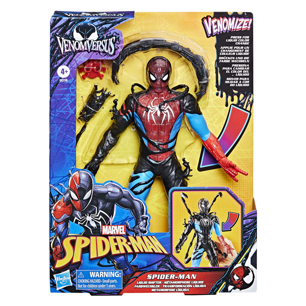 Figurine articulée Marvel Spider-Man Venom contre Spider-Man Liquid Shifter