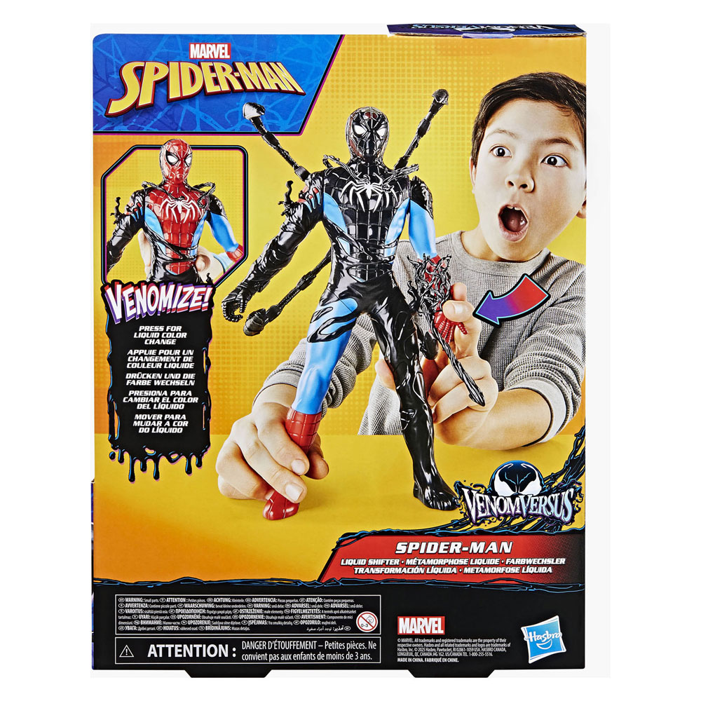 Figurine articulée Marvel Spider-Man Venom contre Spider-Man Liquid Shifter