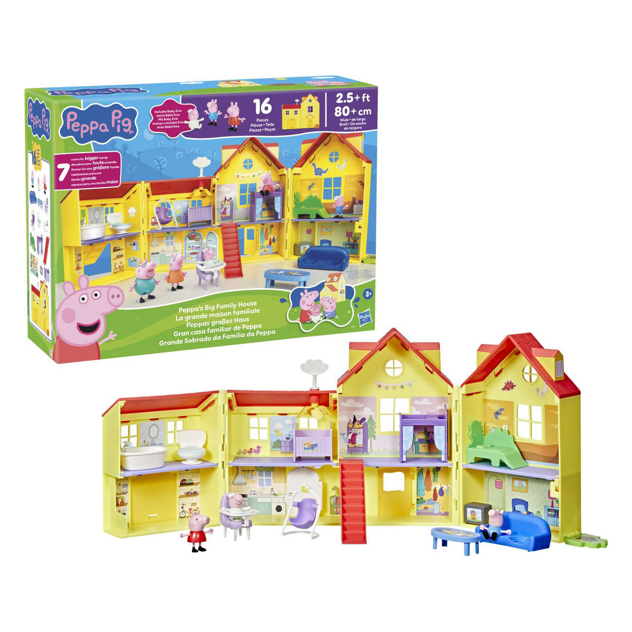 Peppa Pig Peppa's Grote Familiehuis - 16dlg.