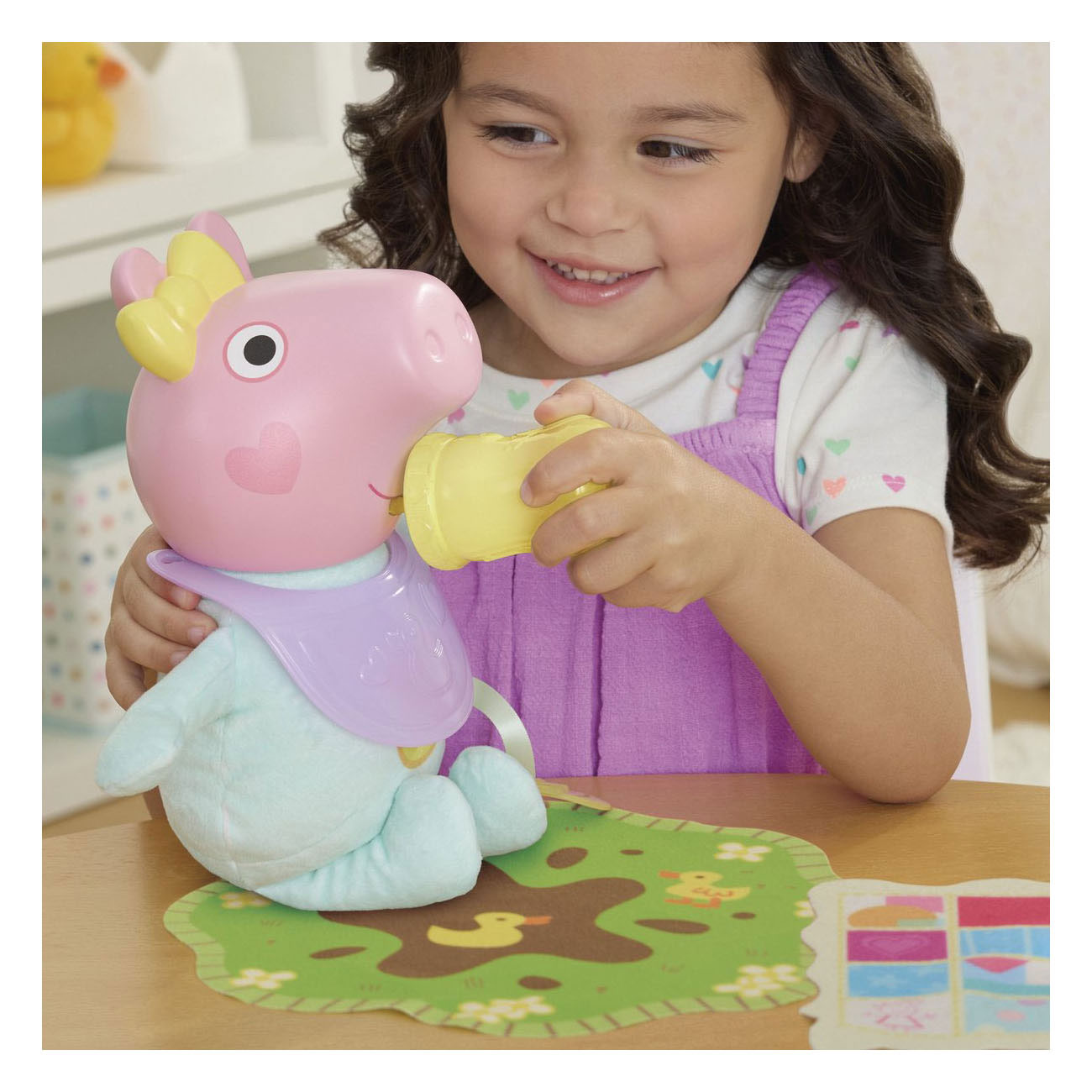Peppa Pig Knuffel Evie met Accessoires
