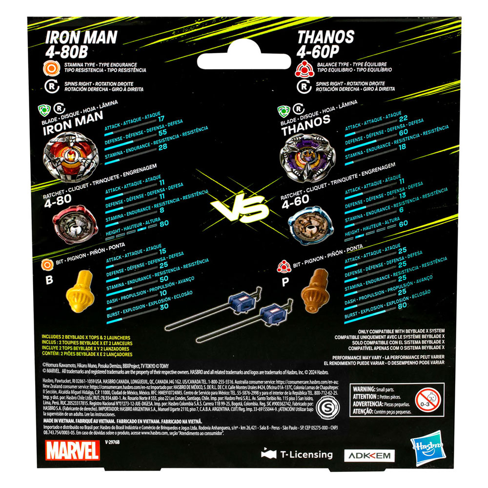 Bey Blade BBX Marvel Collab Multipack