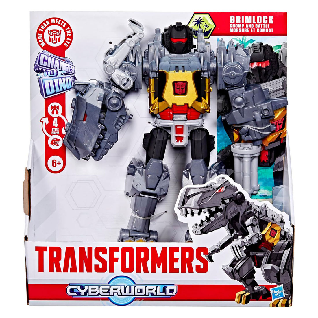 Transfomers Cyberworld Chomp & Battle Grimlock Speelfiguur