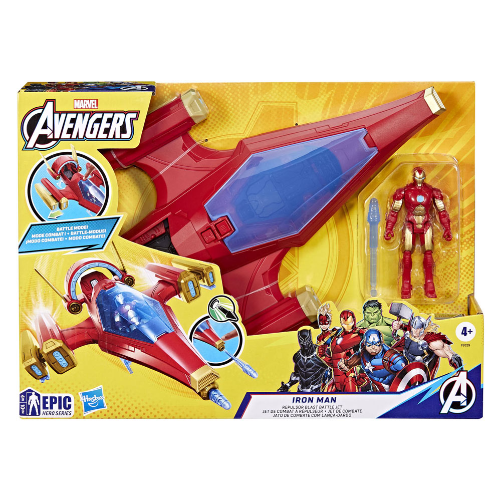 Avengers Epic Hero Series Iron Man Repulsor Blast Battle Jet