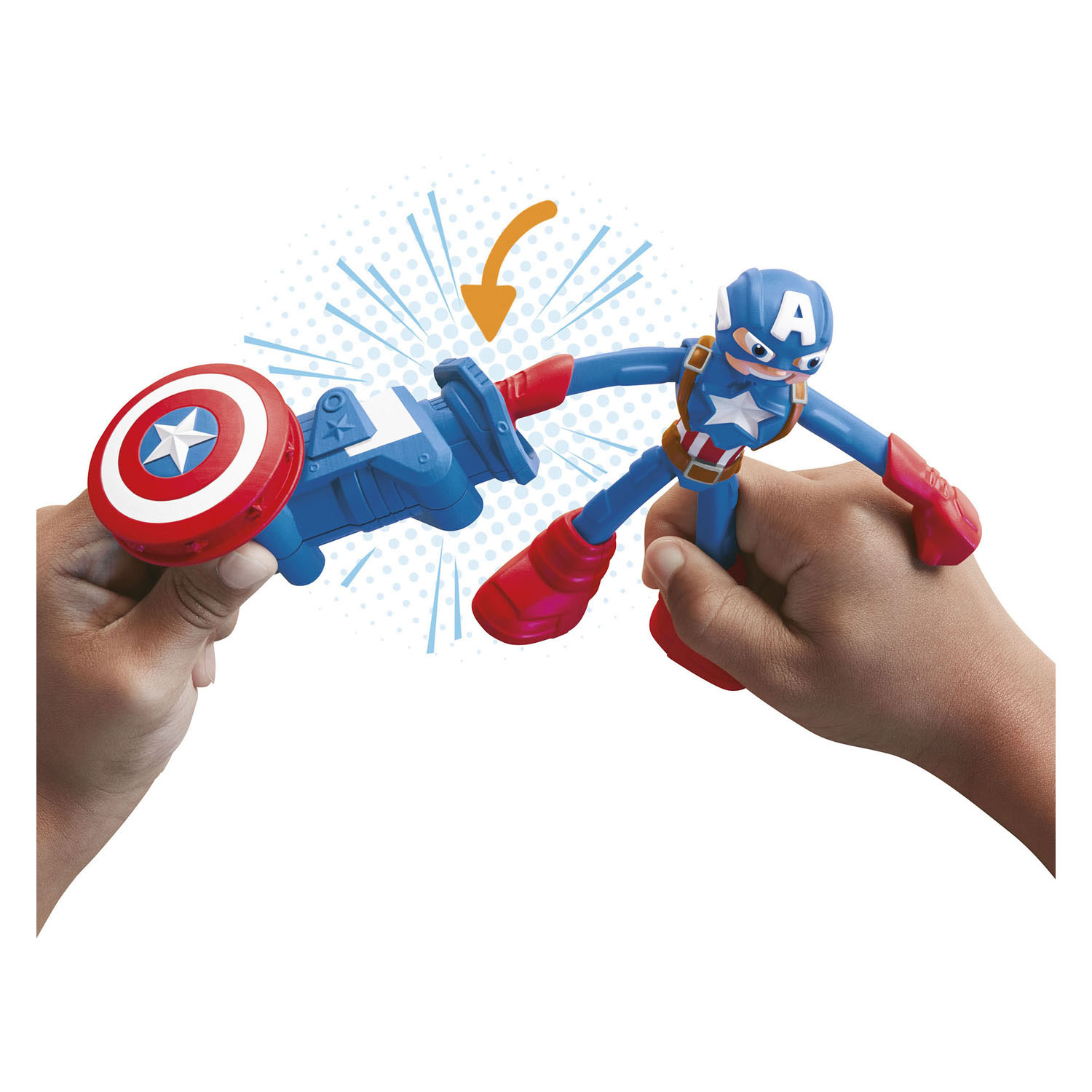 Play-Doh Marvel Captain America Stempelschild - 2 Tontöpfe