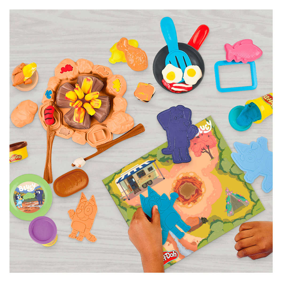Play-Doh Bluey Gaat Kamperen Speel Set - 6 Kleipotjes