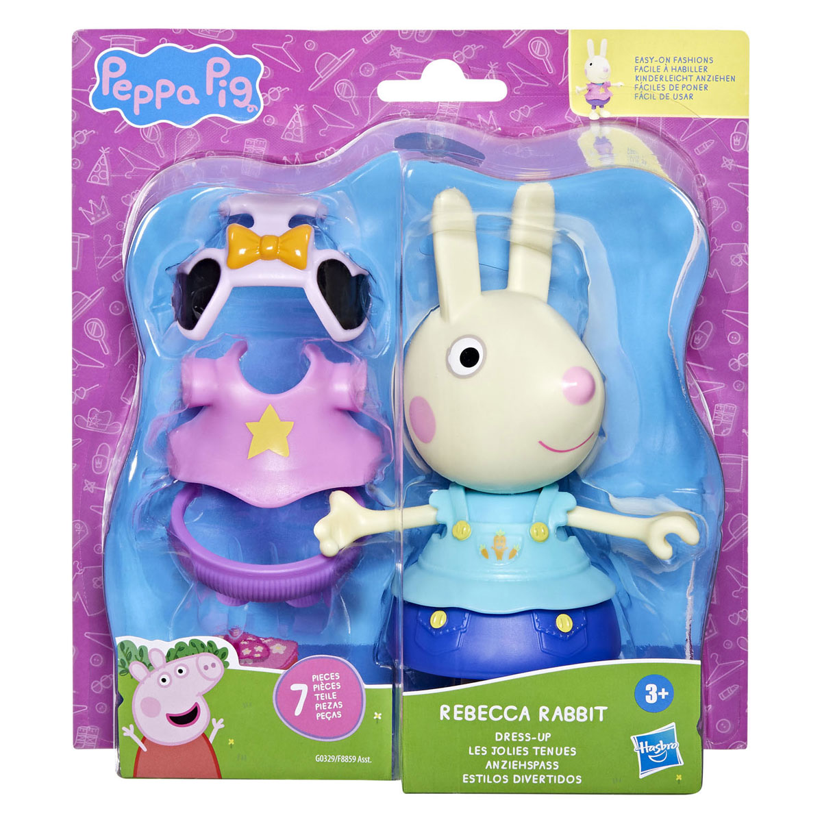 Figurine Peppa Pig Rebecca Rabbit à habiller