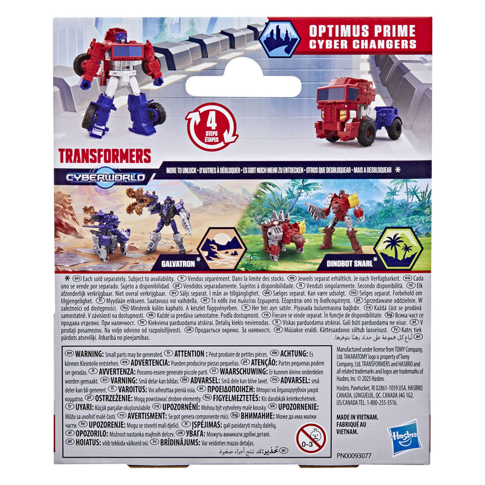Transformers CYBERWORLD Optimus Prime Cyber Changers Robot