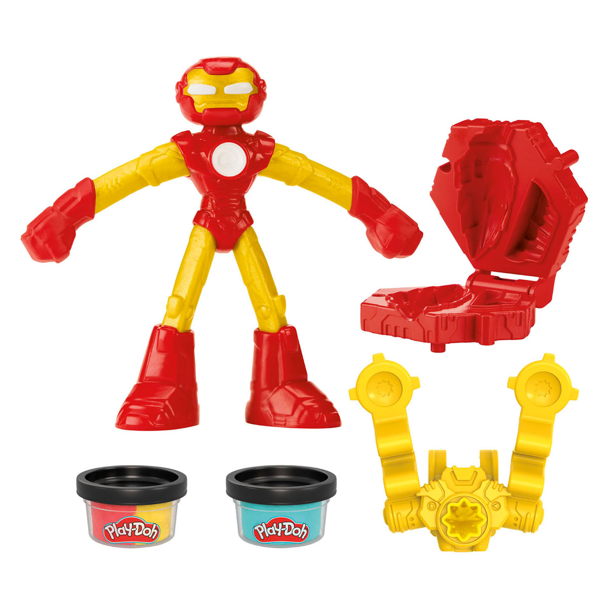 Play-Doh Marvel Iron Man Blast Launcher - 2 Kleipotjes