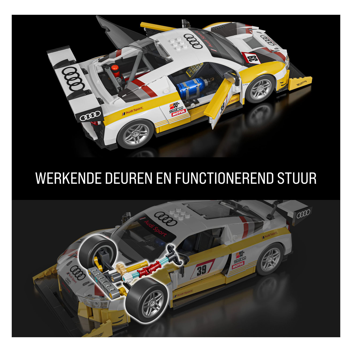 Hot Wheels Brick Shop Elite Series Audi R8 LMS 1:16 - 180dlg.
