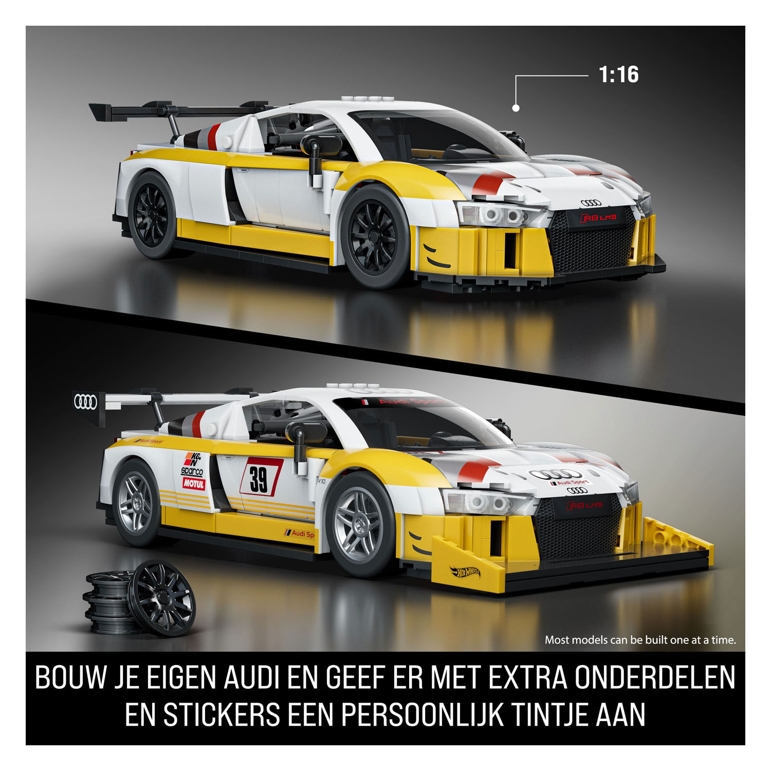 Hot Wheels Brick Shop Elite Series Audi R8 LMS 1:16 - 180dlg.