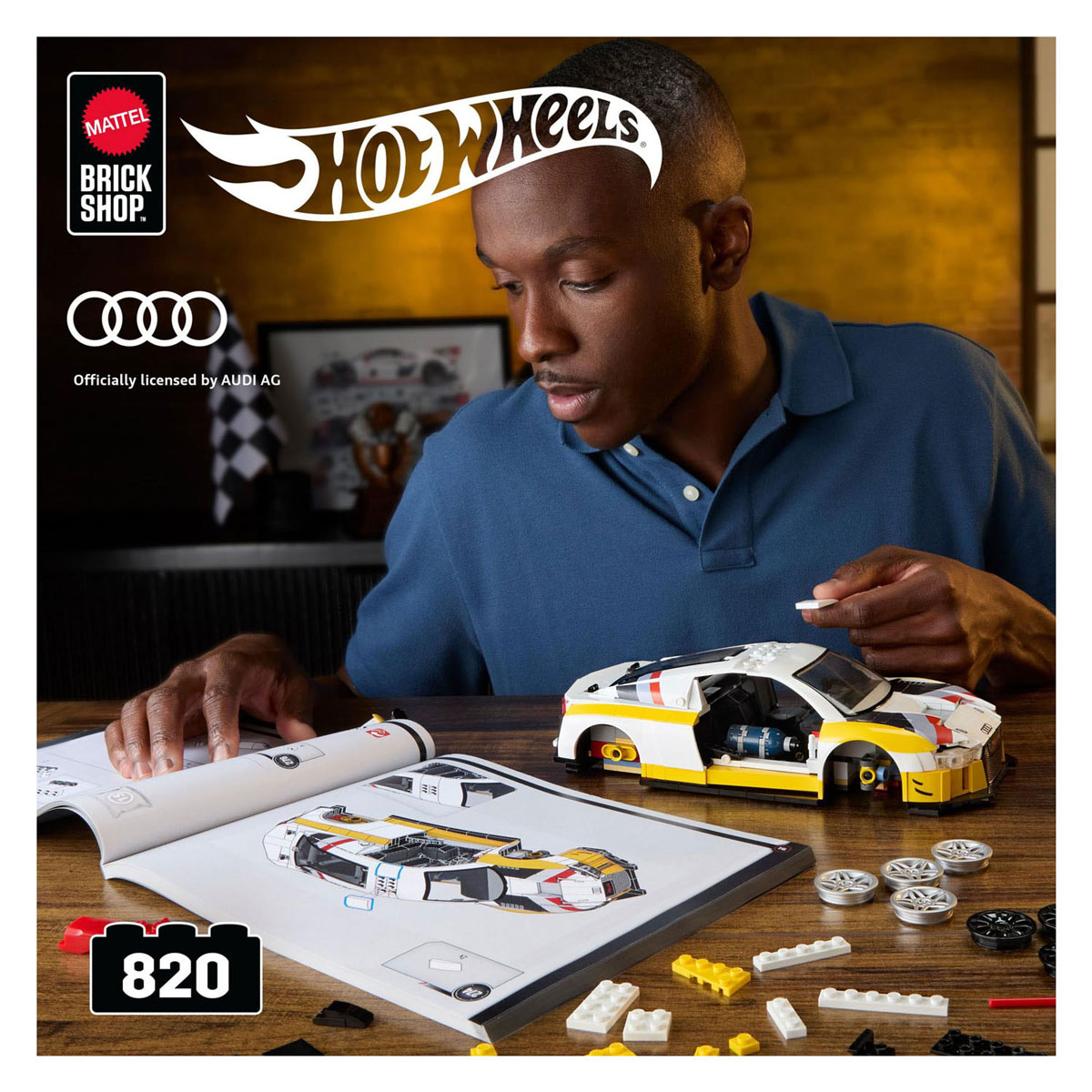 Hot Wheels Brick Shop Elite Series Audi R8 LMS 1:16 - 180dlg.