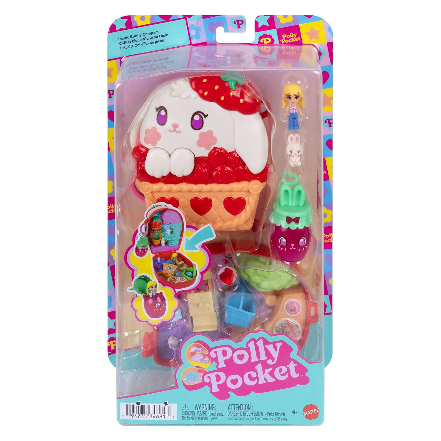 Polly Pocket Compact Speelset Picknick van het Konijn