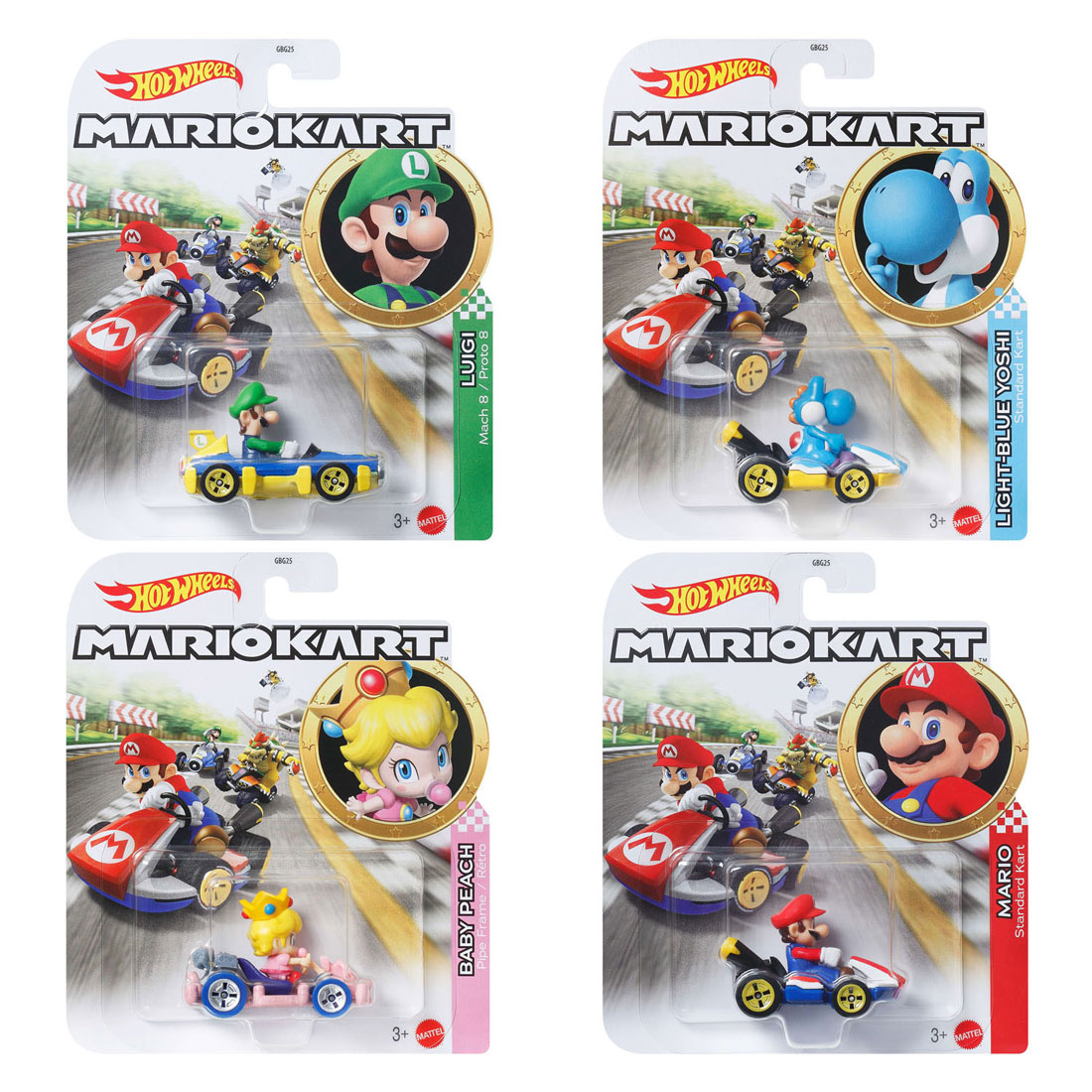 Hot Wheels Mario Kart Fahrzeug - 1:64