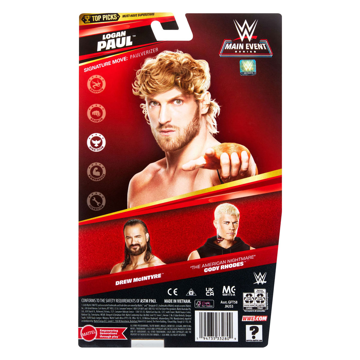 WWE Main Event Top Picks Speelfiguur - 17cm