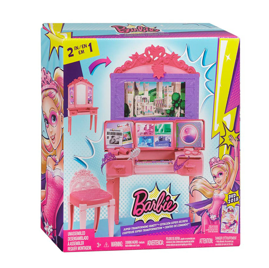 Barbie SuperHero Kaptafel Speelset