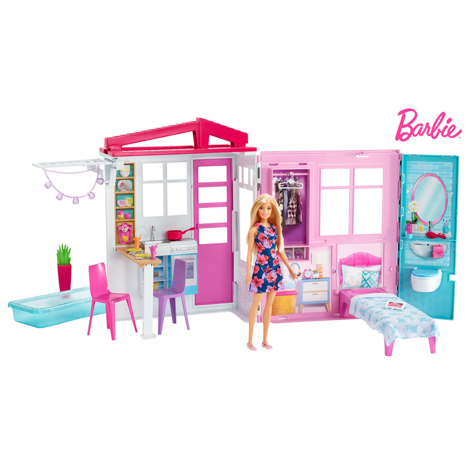 Barbie -Haus mit Puppe