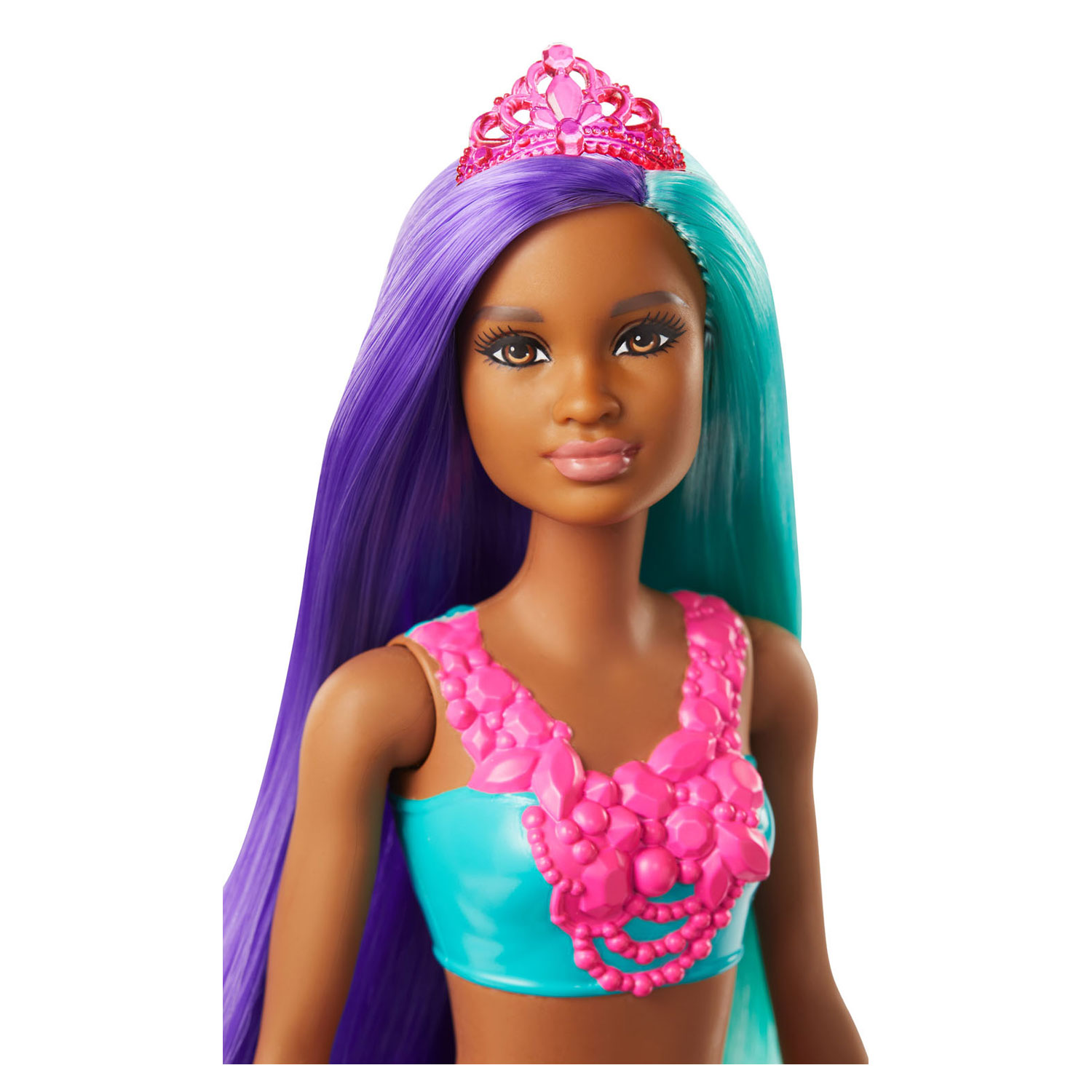 Barbie Dreamtopia Zeemeermin met blauwgroen en paars haar