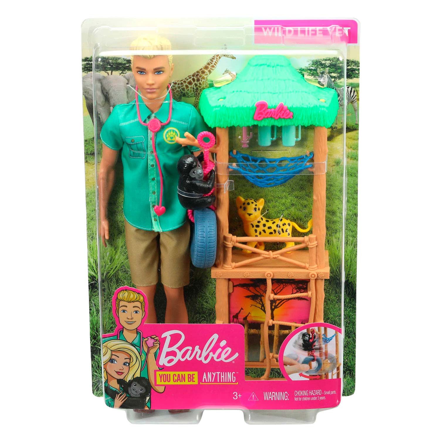 Barbie Ken Dierenarts Wilde Dieren Speelset