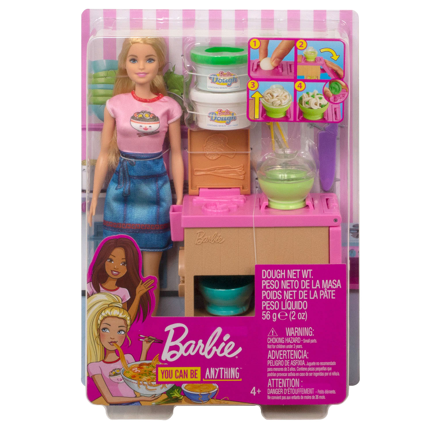 Barbie Blond Noedels Bar Pop en Speelset