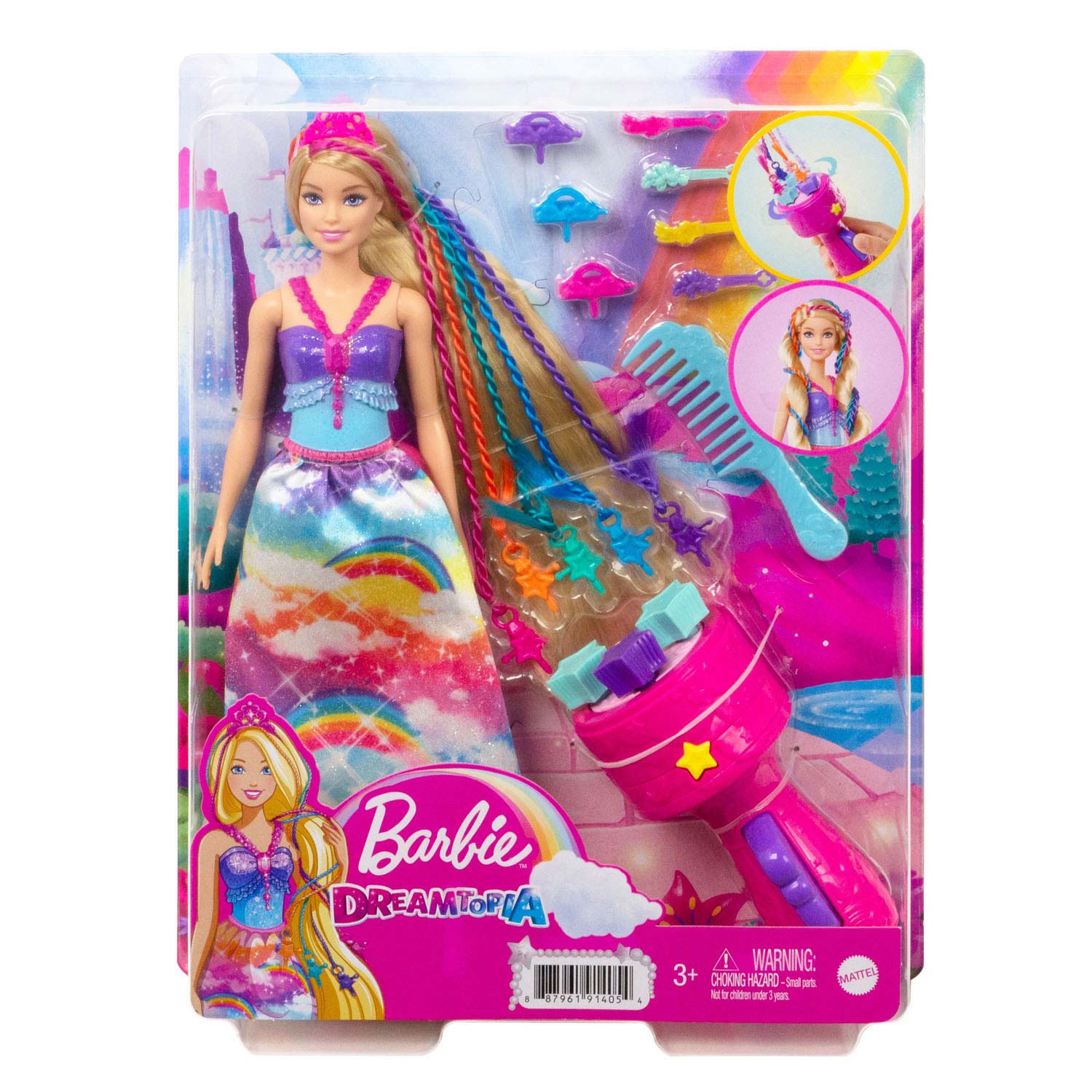 Barbie Dreamtopia Haarpflegepuppe und Zubehör