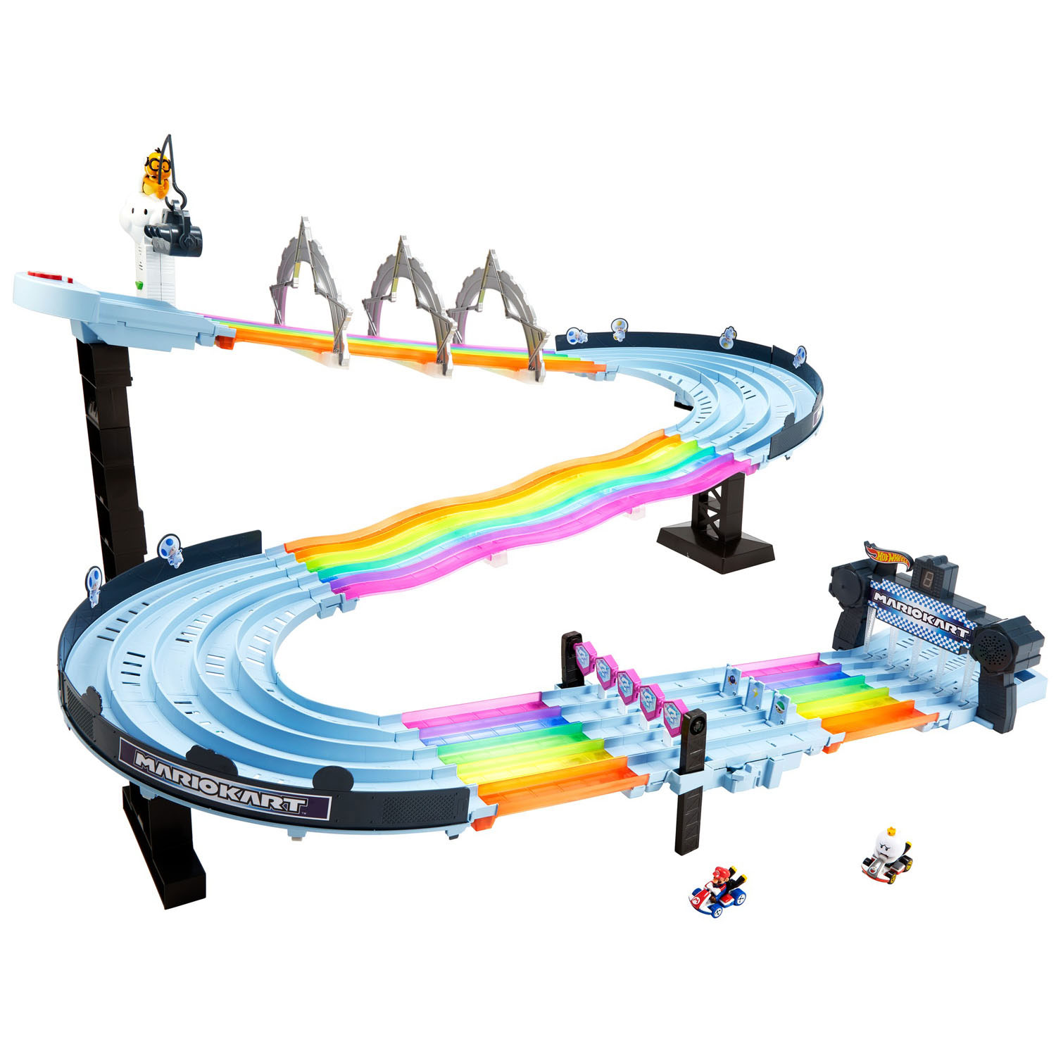 Hot Wheels Mario Kart Rainbow Racing Set Spielset