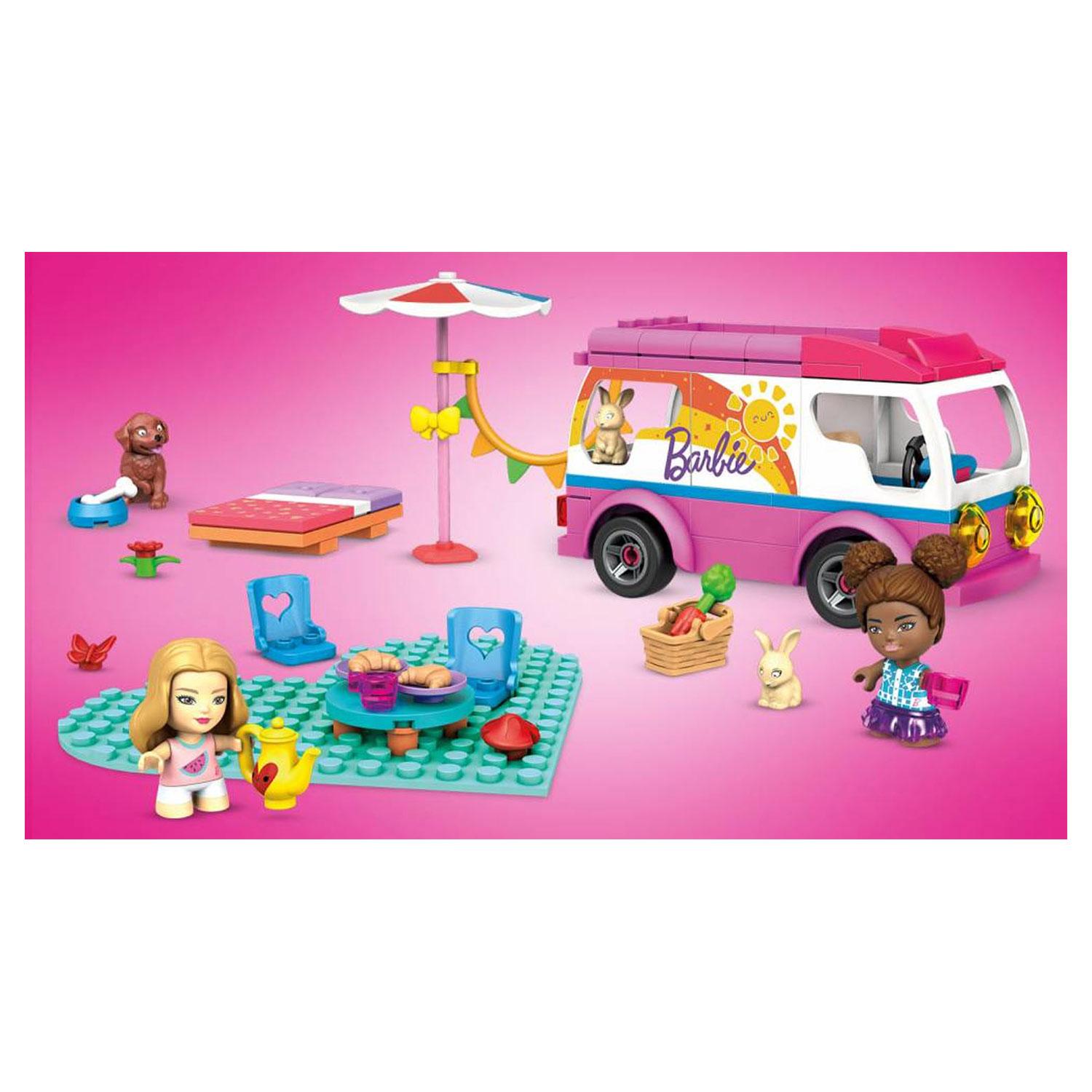 Ensemble de construction Barbie Mega Construx - Adventure Dream Camper