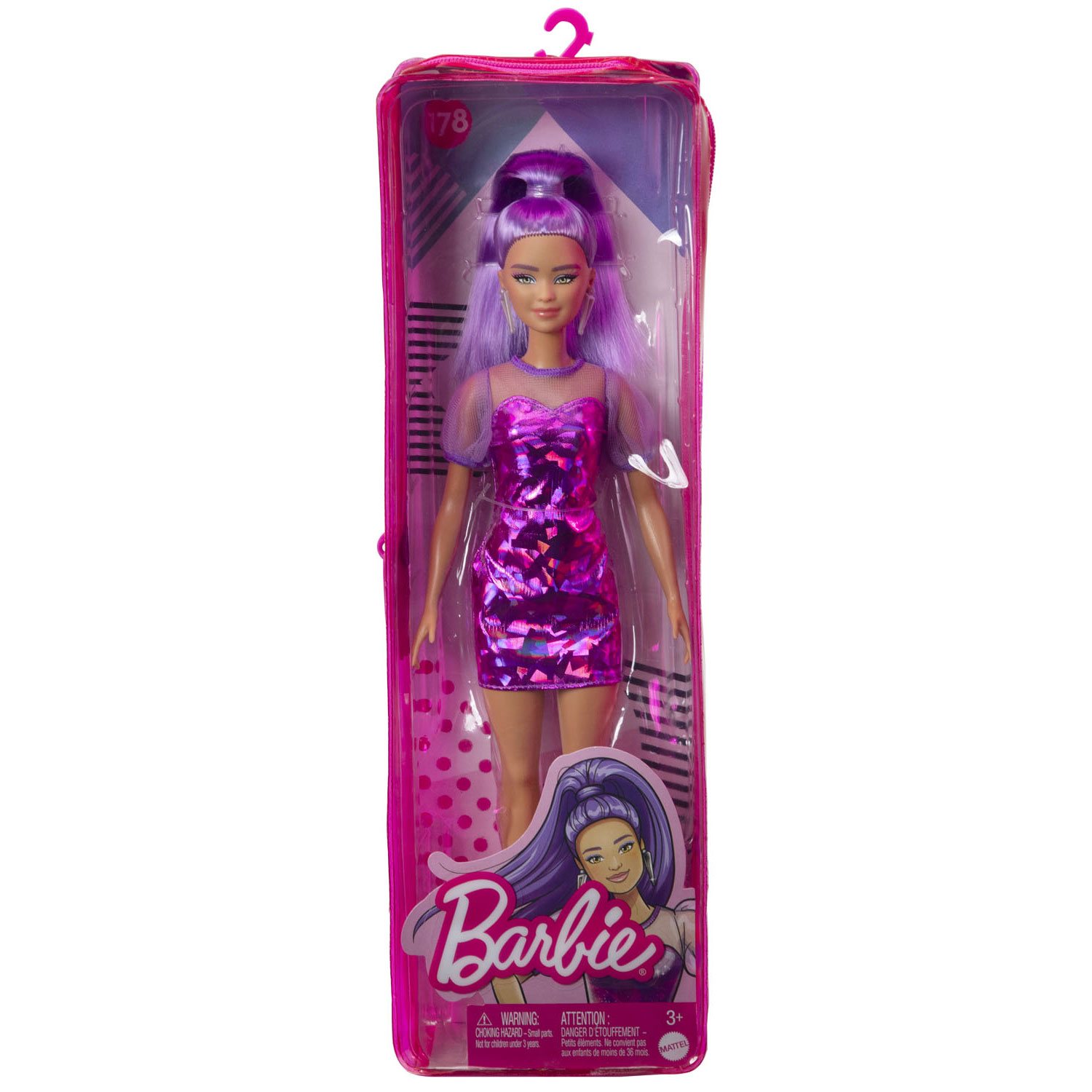 Barbie Fashionista Pop - Paars Jurkje