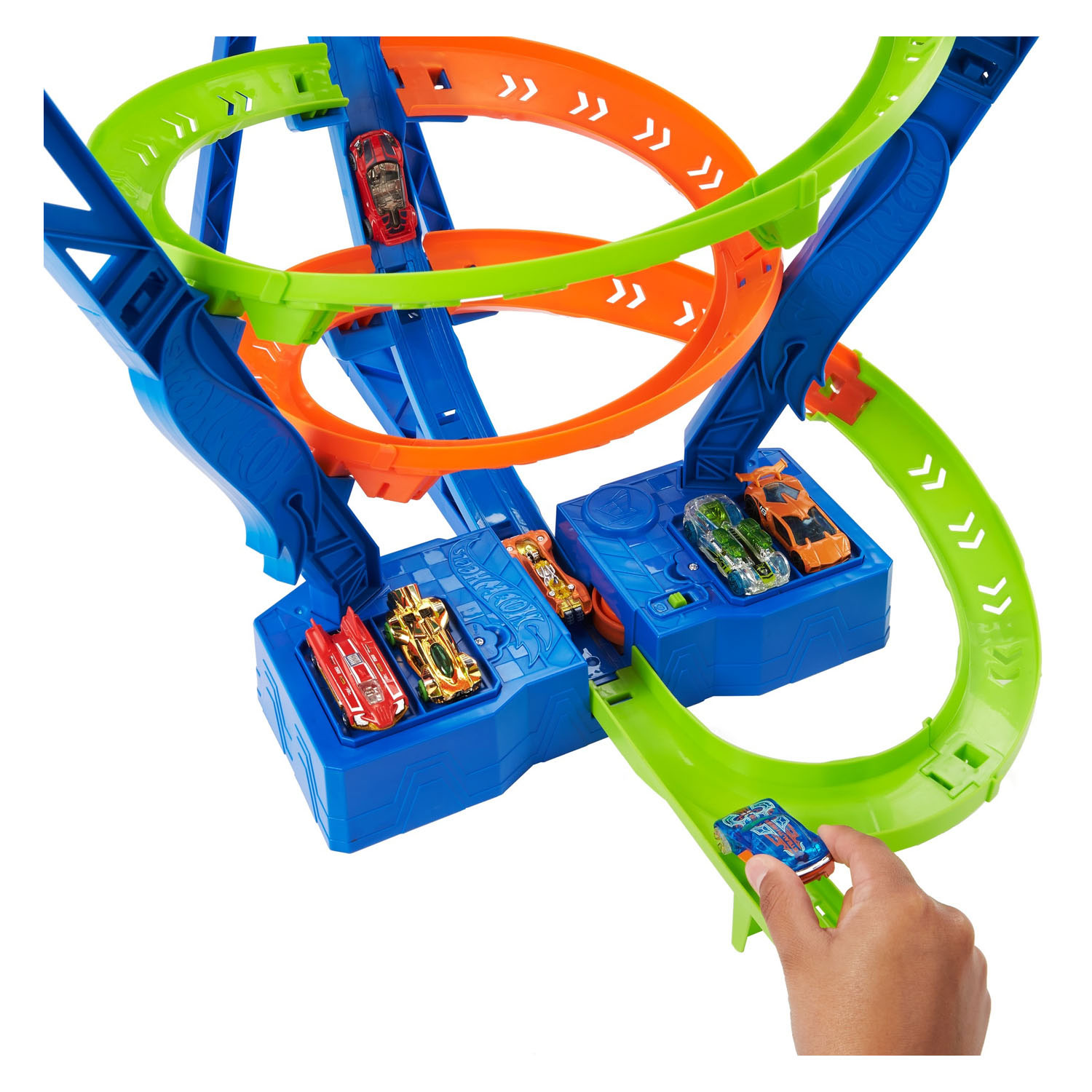 Piste de course Hot Wheels Action Hyper-Speed ​​​​Crash