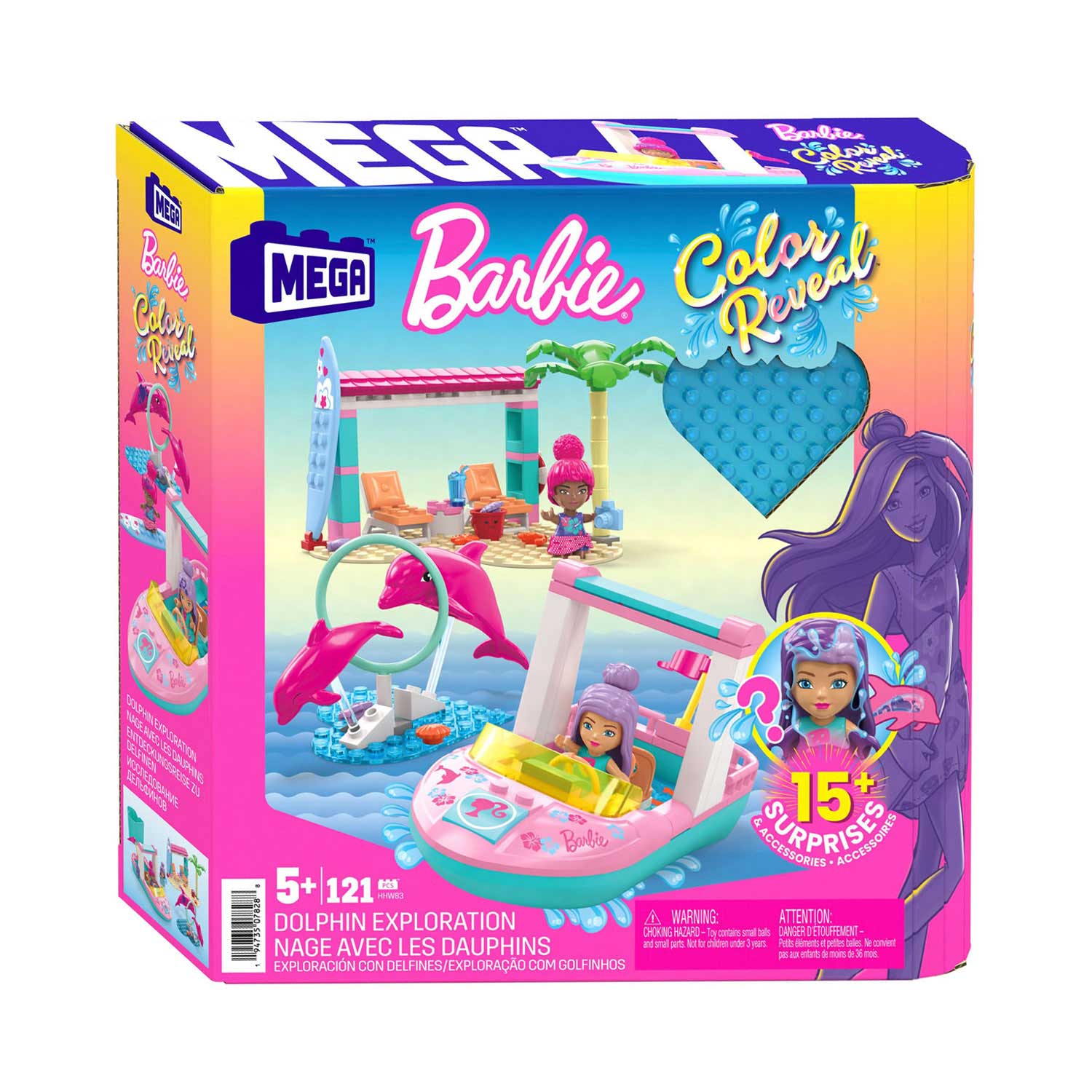 Mega Construx Barbie - Color Reveal Dolfijnavontuur Bouwset